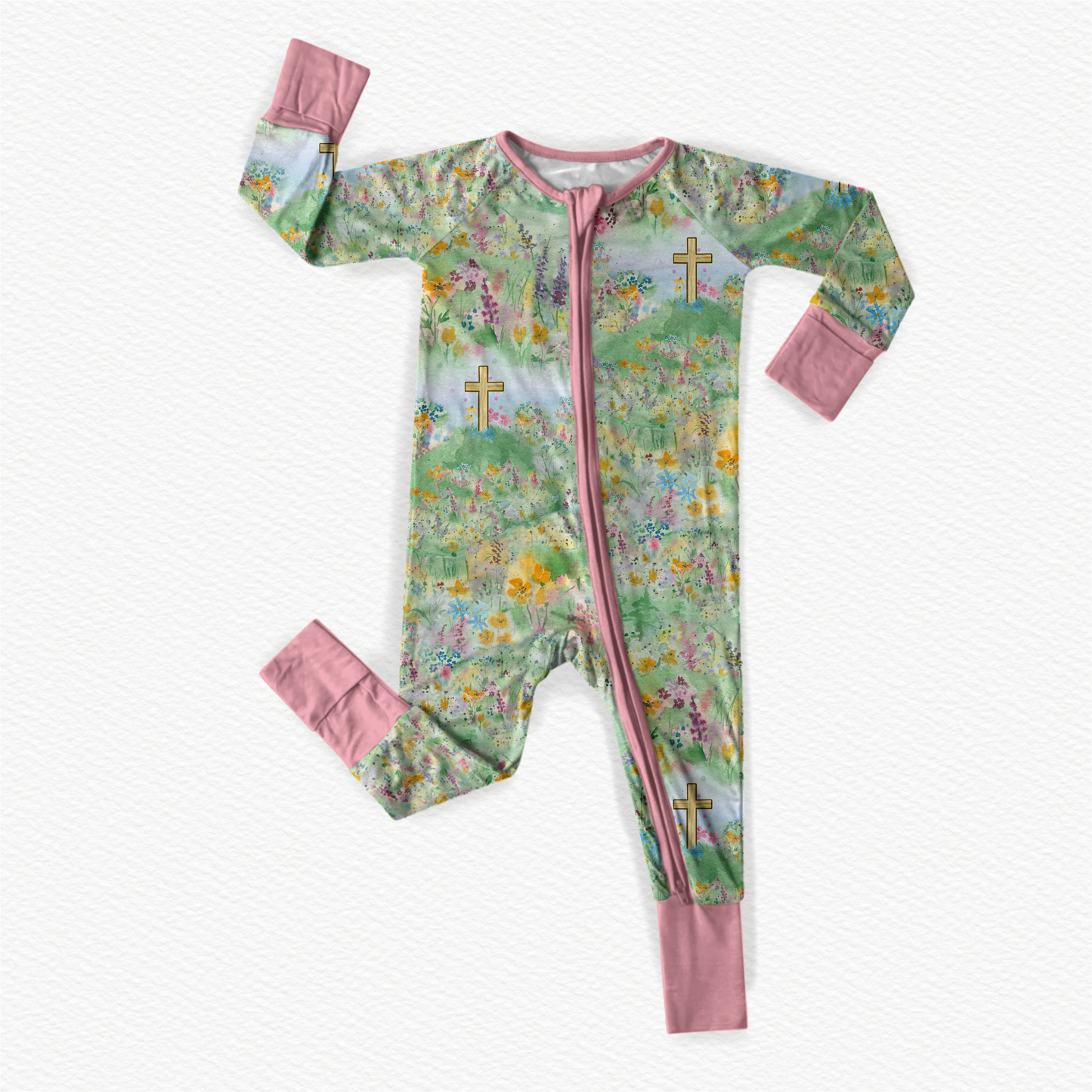 Resurrection Meadow Zipper Romper