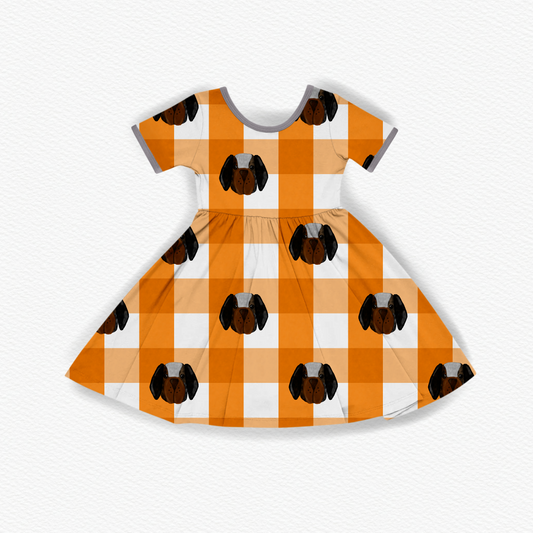 Smokey Checks Short Sleeve Dress