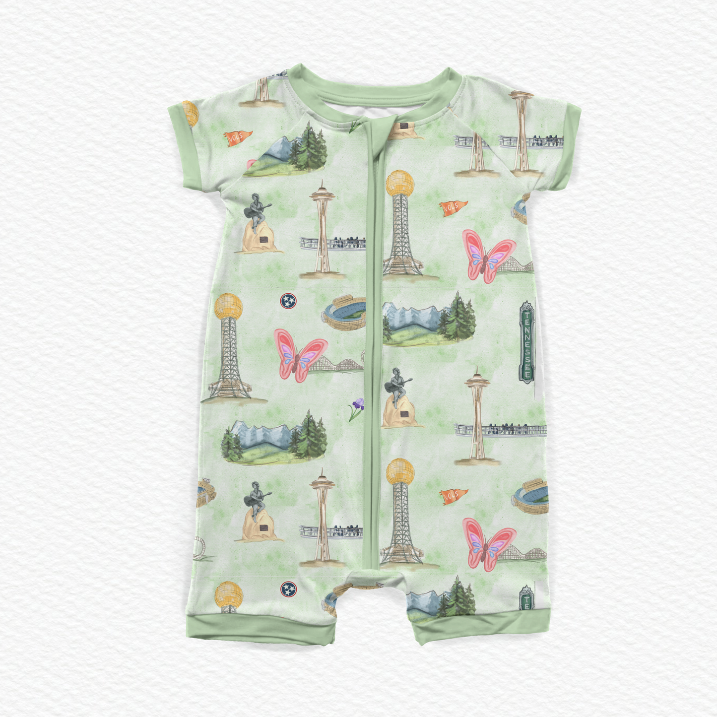 865 Short Zipper Romper