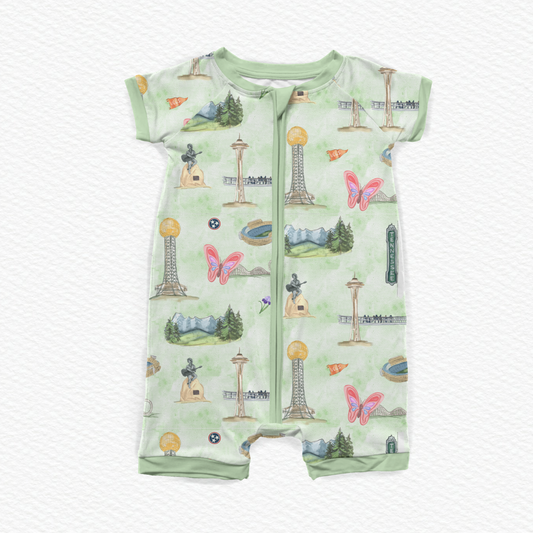 865 Short Zipper Romper