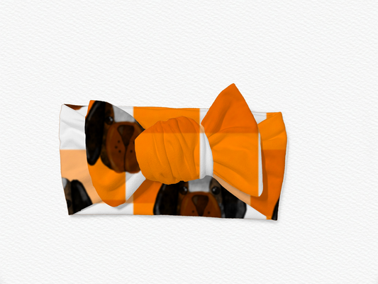 Smokey Checks Tie Bow Headband