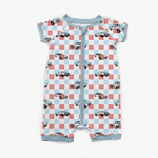 American Muscle Short Zipper Romper