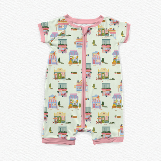 Summer Shops Short Zipper Romper