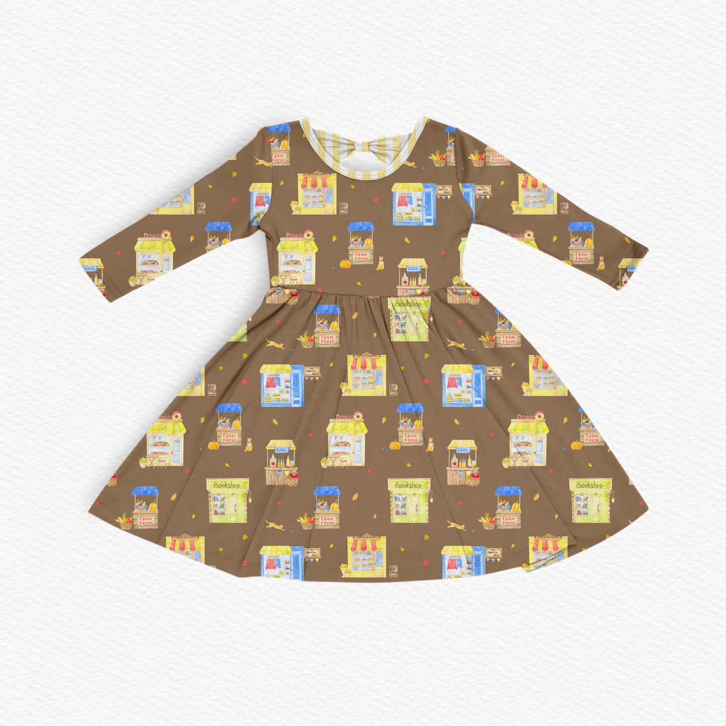 Autumn Shops Long Sleeve Bow Back Dress