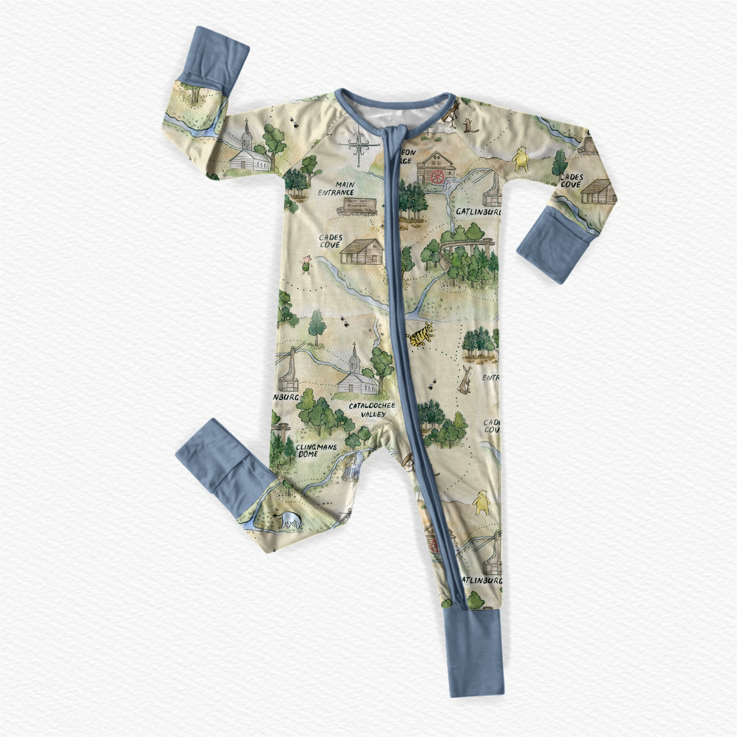 Hundred Acre National Park Zipper Romper