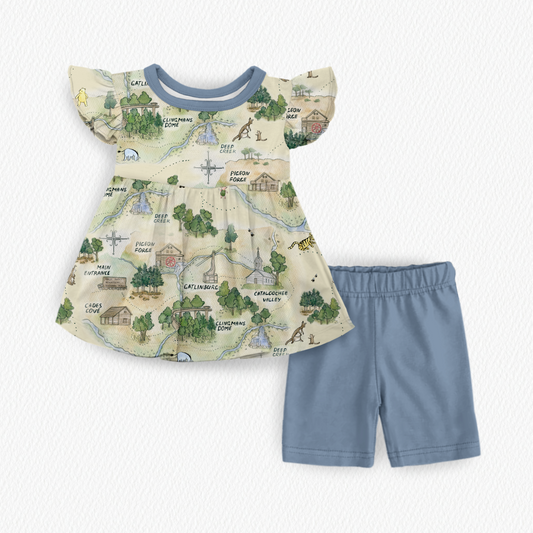 Hundred Acre National Park Flutter Short Set